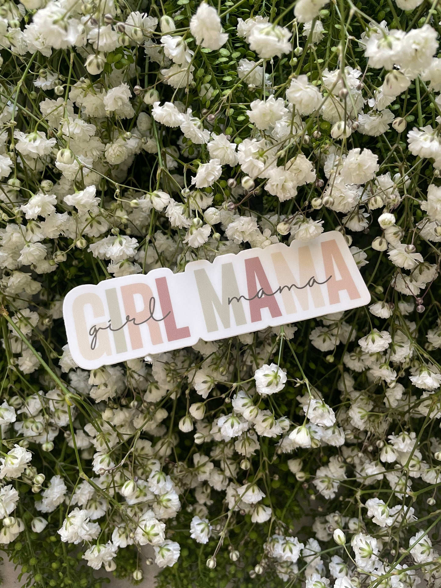 Cute Girl Mama Sticker || Waterproof Dishwasher Safe Premium Vinyl Sticker