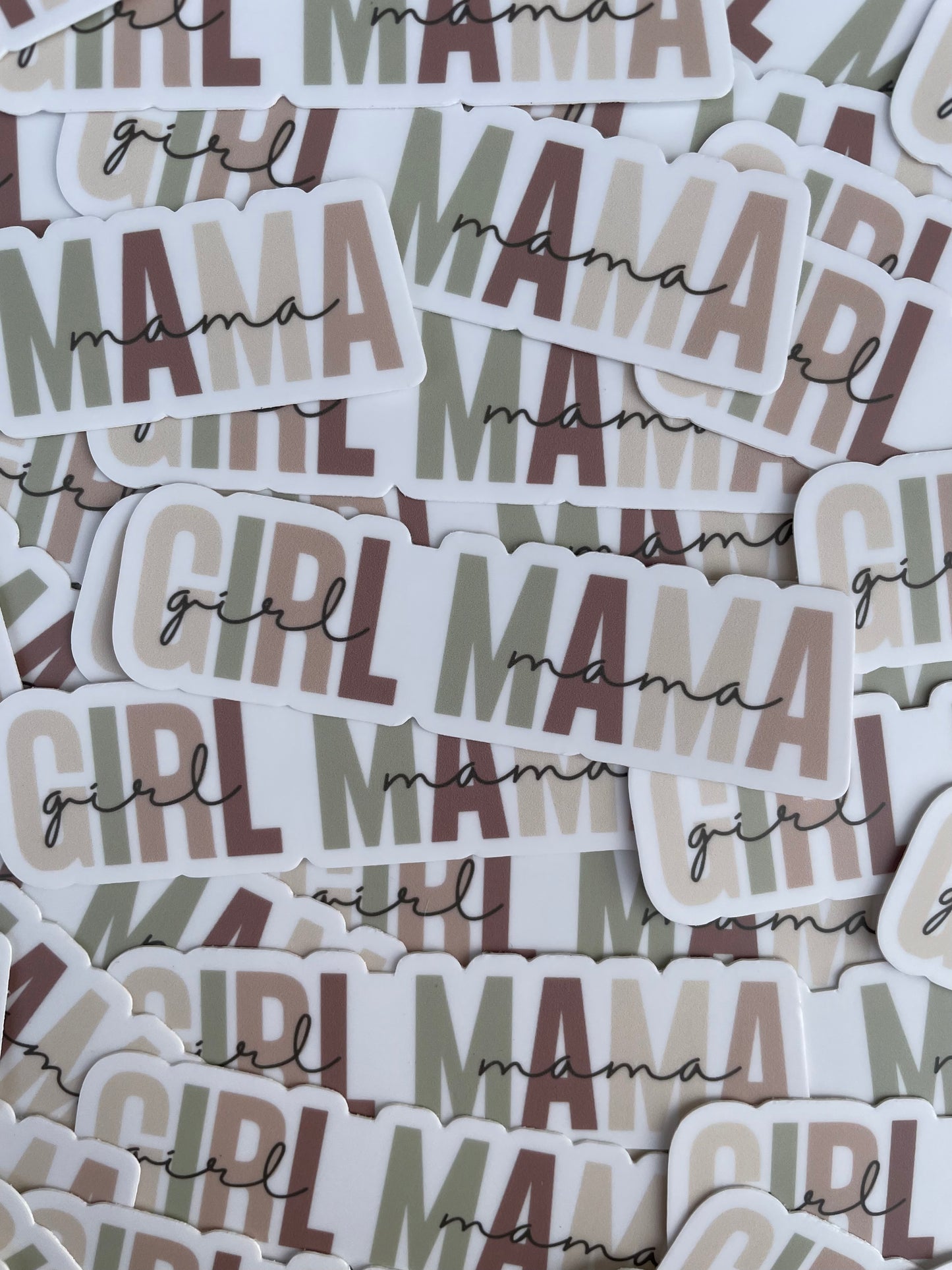 Cute Girl Mama Sticker || Waterproof Dishwasher Safe Premium Vinyl Sticker