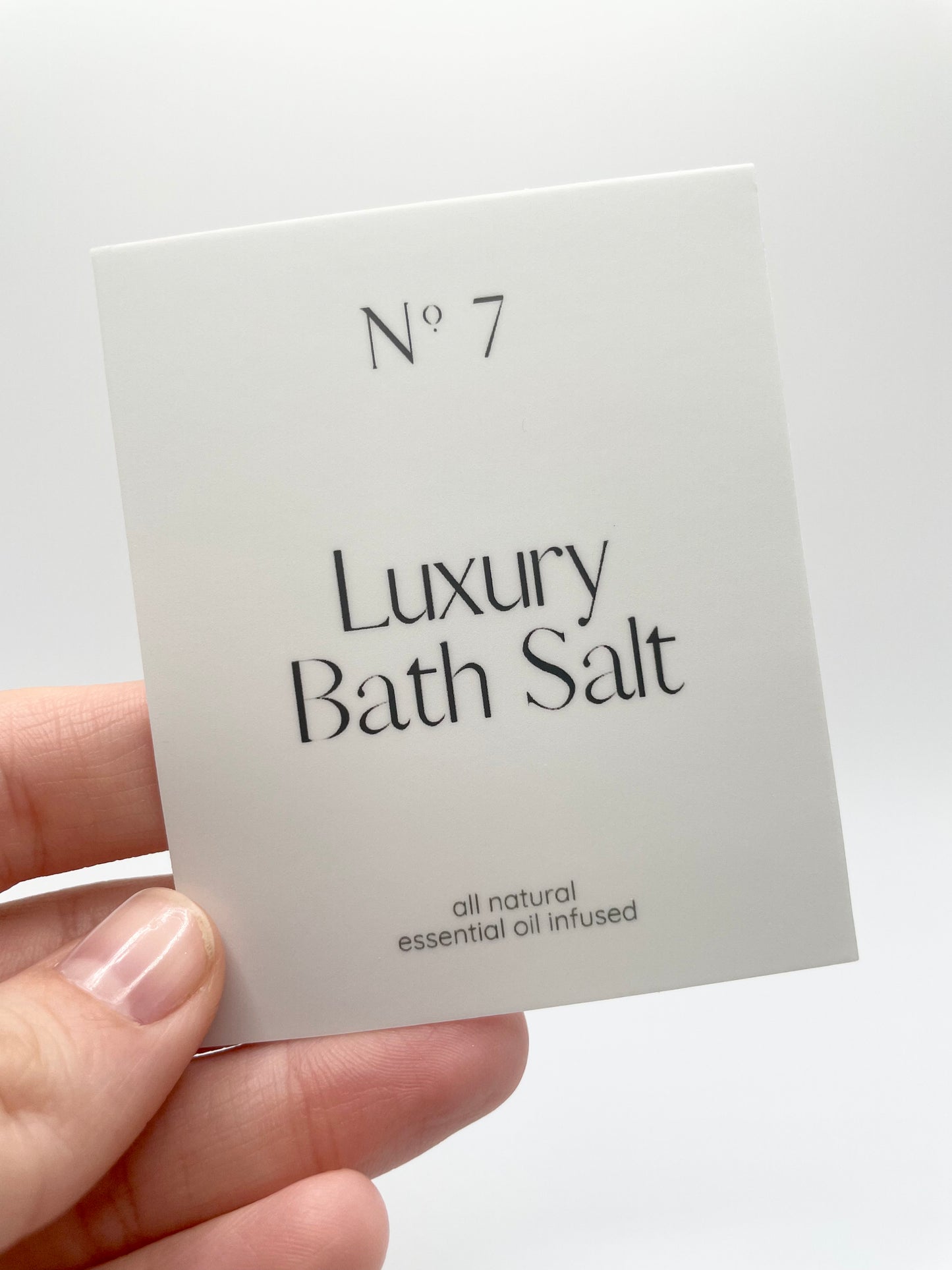 Luxury Bath Salt Label Only || Waterproof Dishwasher Safe Premium Vinyl Label