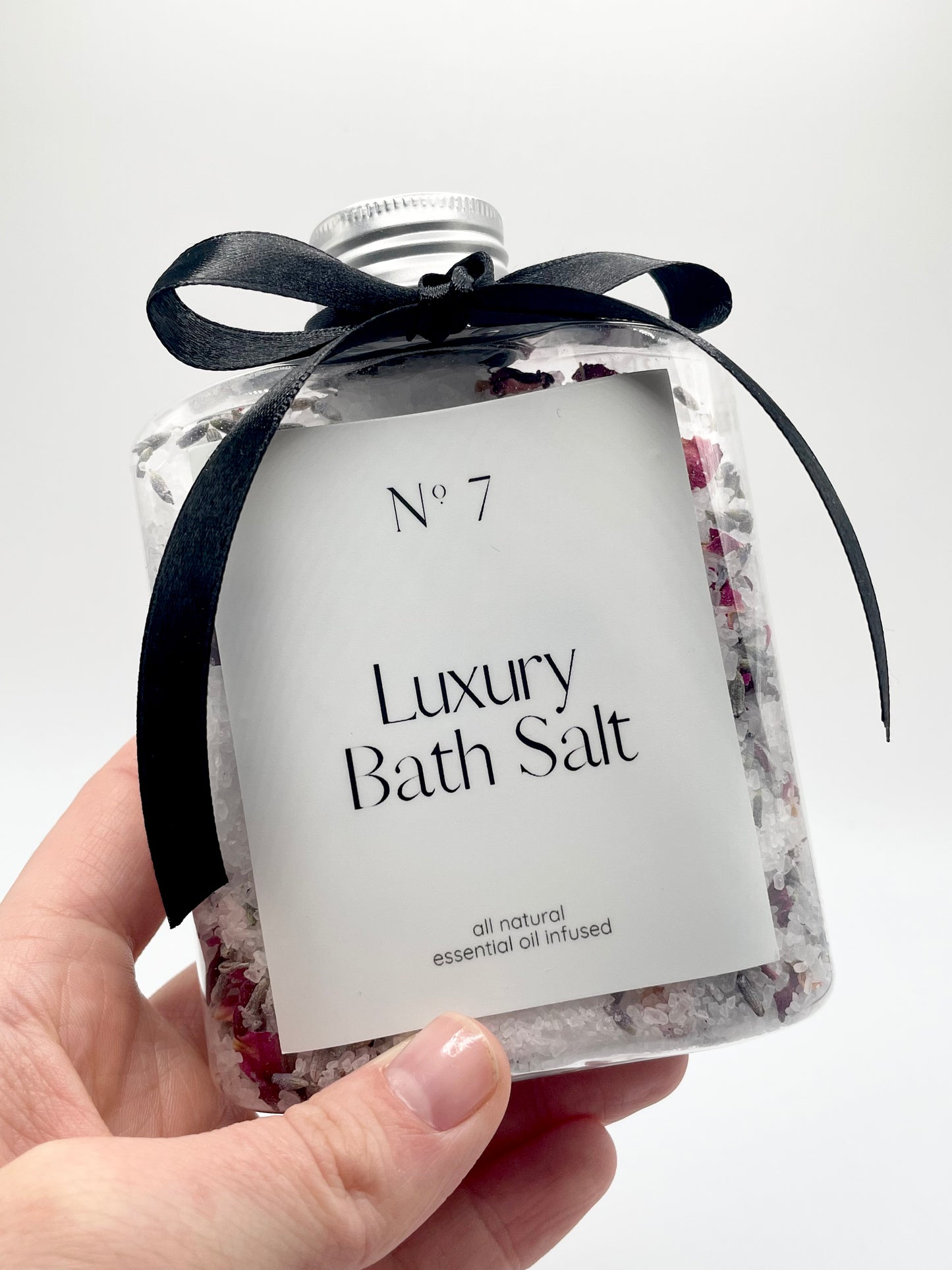 Luxury Bath Salt Label Only || Waterproof Dishwasher Safe Premium Vinyl Label